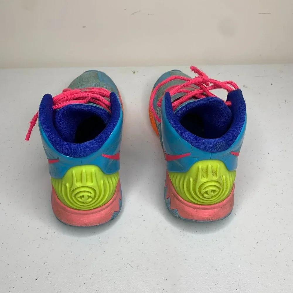 Nike Boys 7Y Blue Kyrie 6 GS Pool Lace Up Mid Top Basketball Shoes CZ4686-409 - Picture 4 of 10